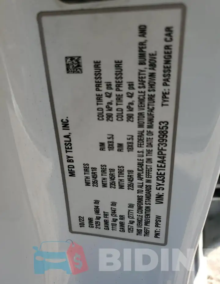 5YJ3E1EA4PF399853 Photo# 12