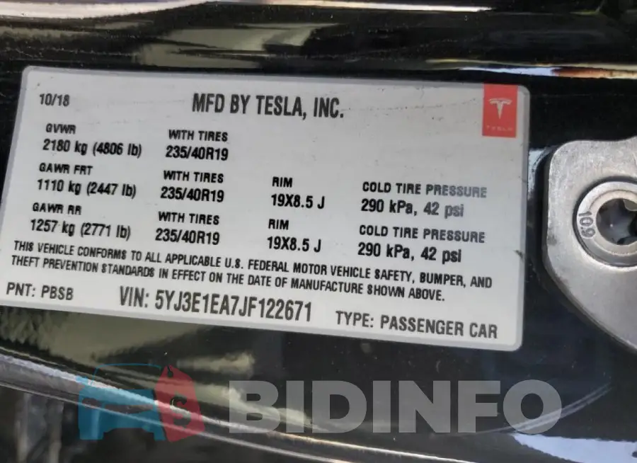 5YJ3E1EA7JF122671 Photo# 13