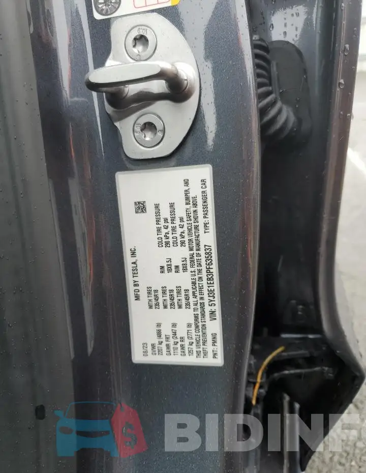 5YJ3E1EB3PF635837 Photo# 12