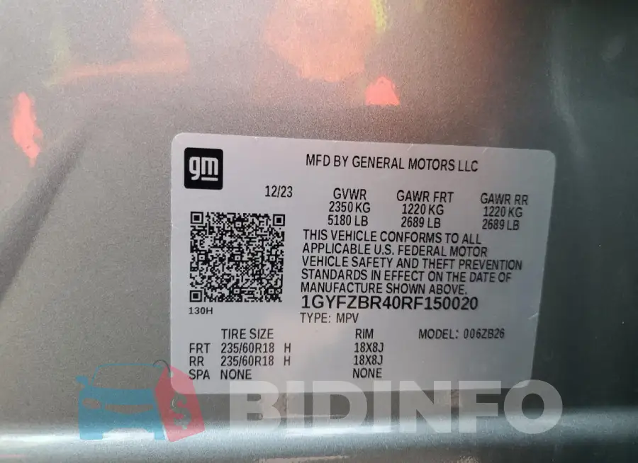 1GYFZBR40RF150020 Photo# 13