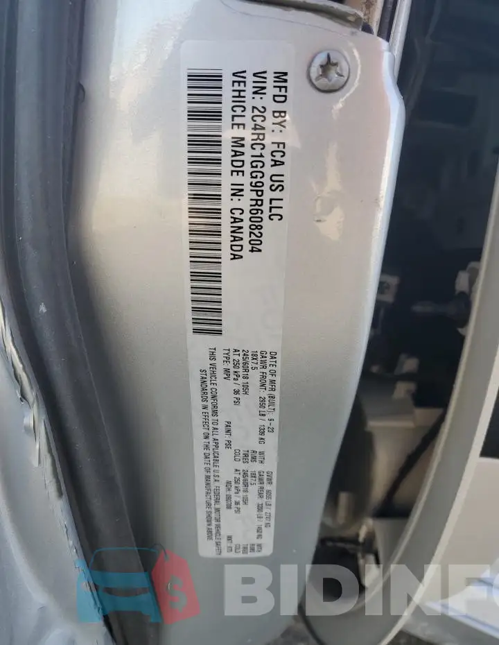2C4RC1GG9PR608204 Photo# 13