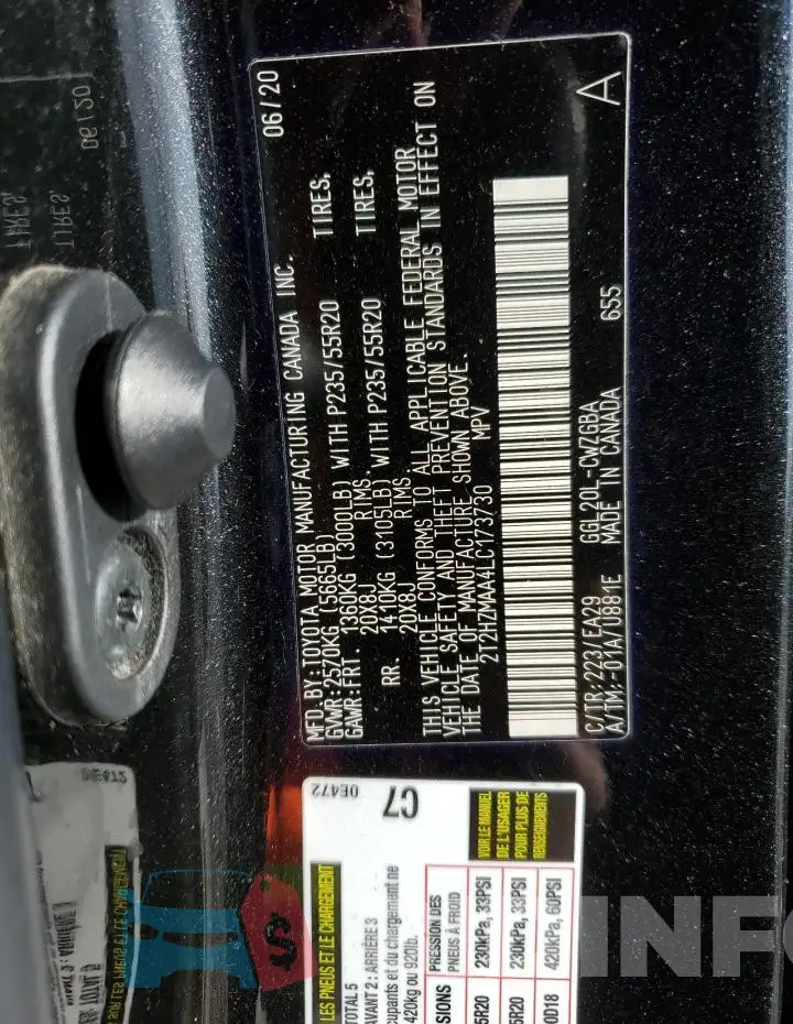 2T2HZMAA4LC173730 Photo# 12