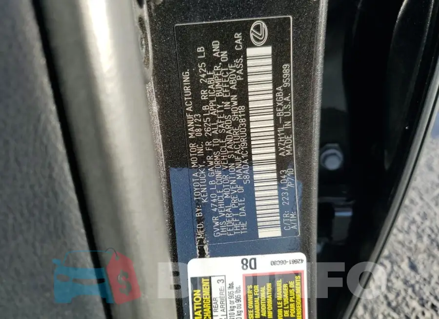 58ADA1C19RU038118 Photo# 13