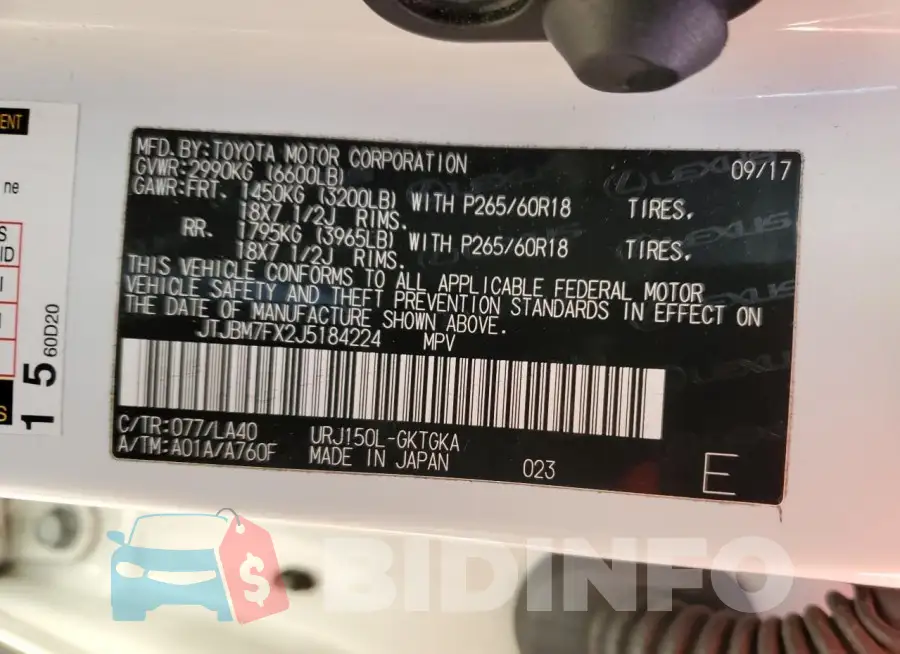 JTJBM7FX2J5184224 Photo# 14