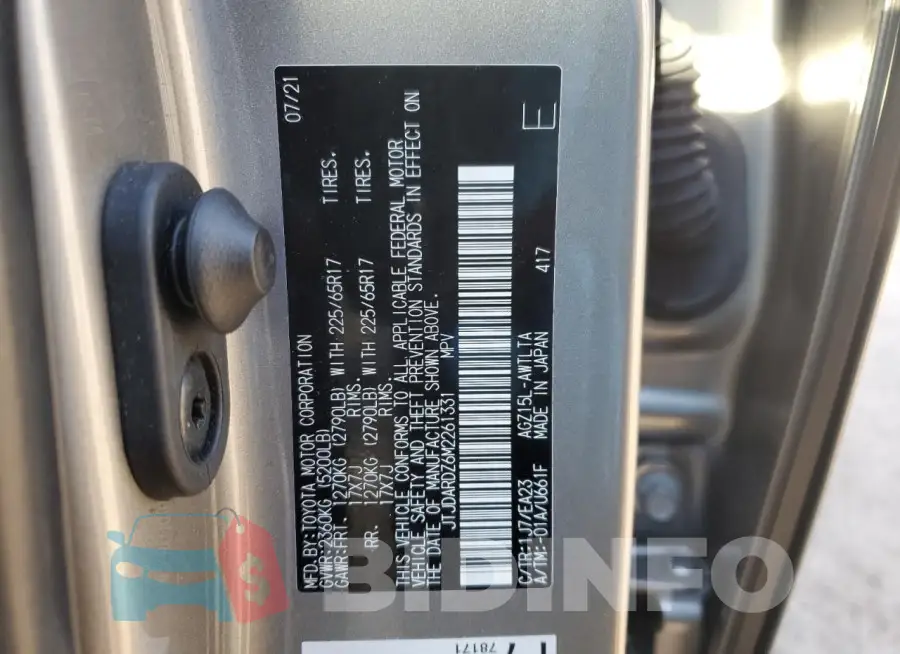 JTJDARDZ6M2261331 Photo# 14