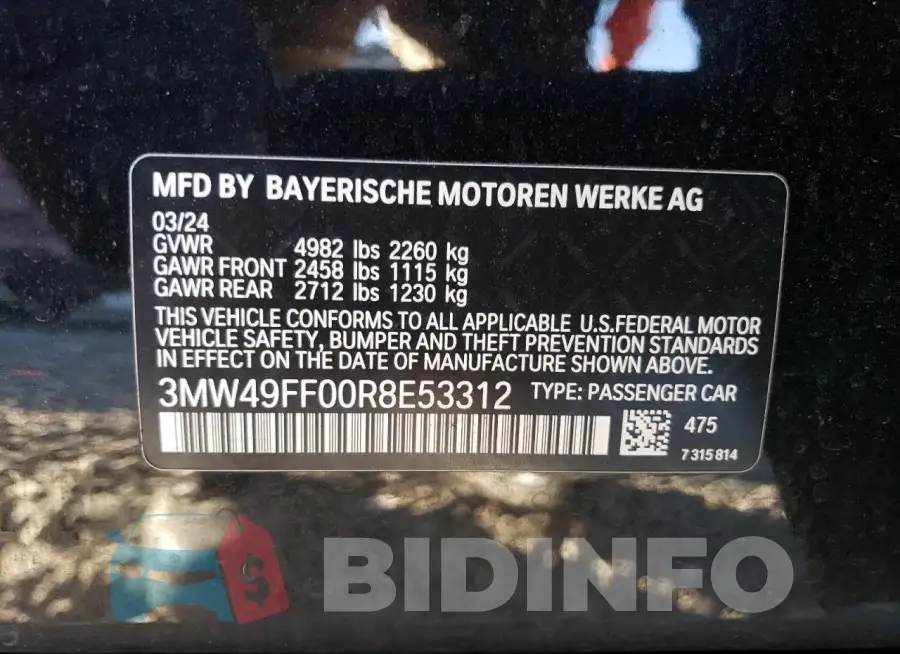 3MW49FF00R8E53312 Photo# 13