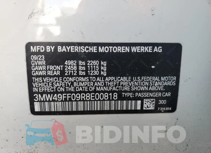3MW49FF09R8E00818 Photo# 13
