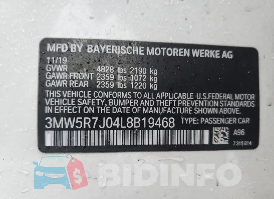 3MW5R7J04L8B19468 Photo# 12