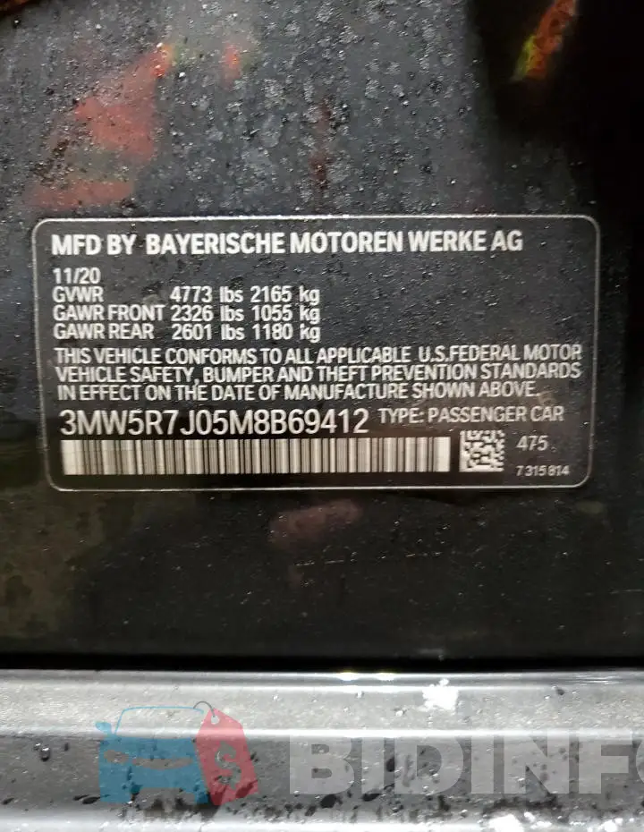 3MW5R7J05M8B69412 Photo# 12