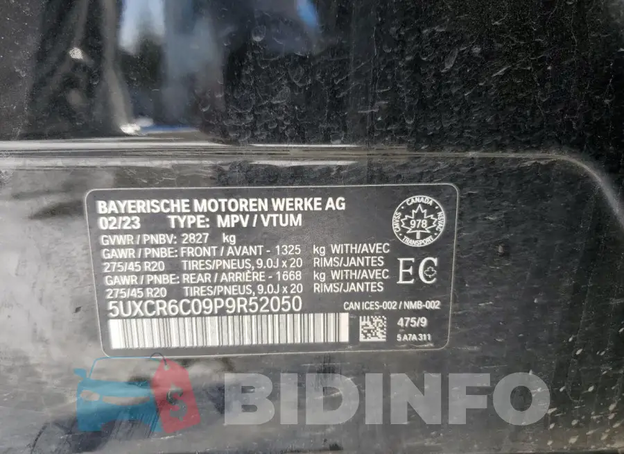 5UXCR6C09P9R52050 Photo# 14