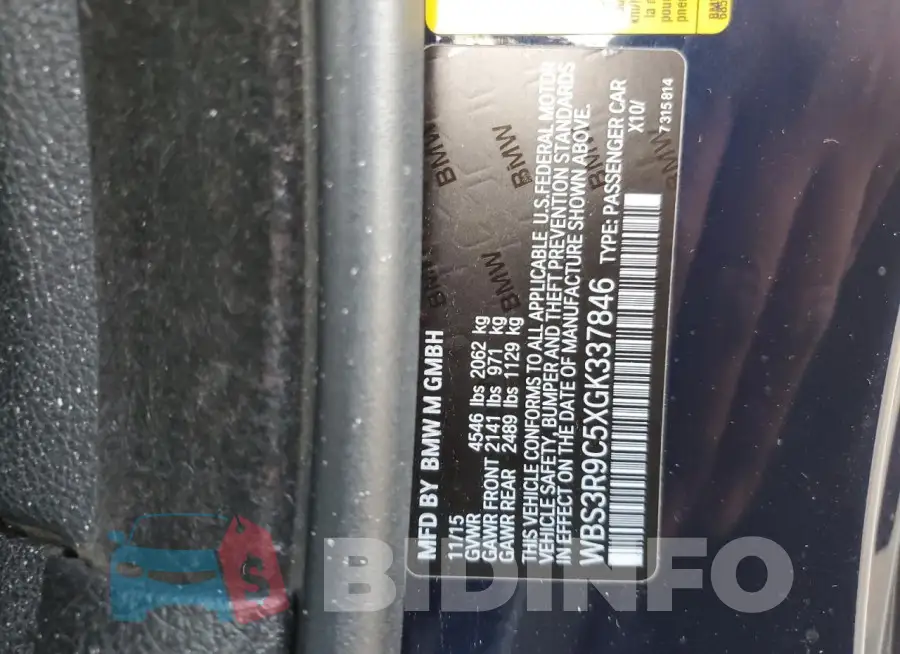 WBS3R9C5XGK337846 Photo# 12