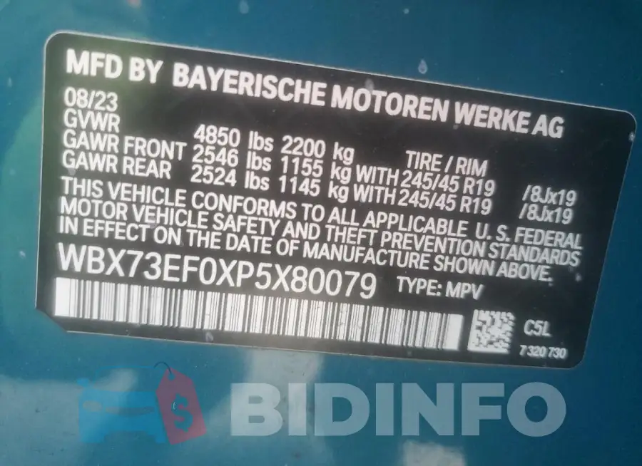 WBX73EF0XP5X80079 Photo# 12