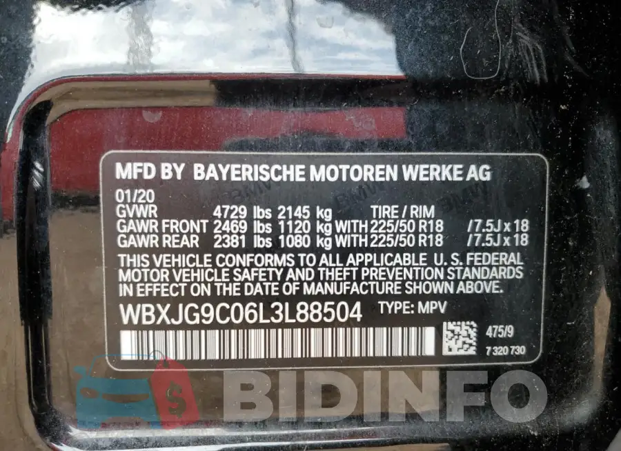 WBXJG9C06L3L88504 Photo# 13