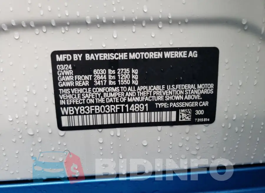 WBY83FB03RFT14891 Photo# 12