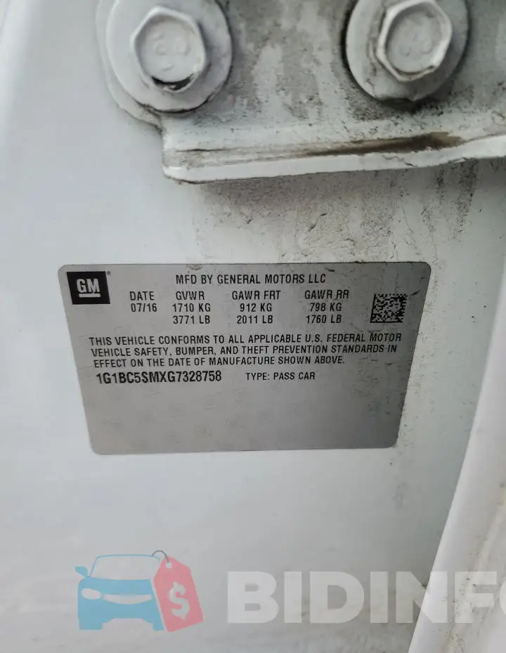 1G1BC5SMXG7328758 Photo# 13