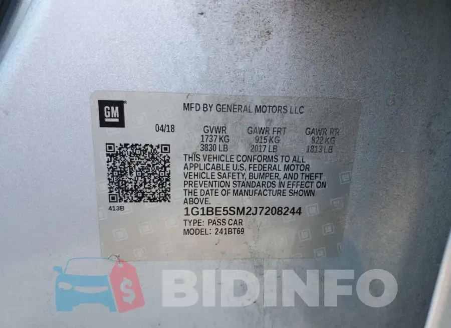 1G1BE5SM2J7208244 Photo# 12
