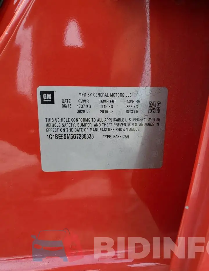 1G1BE5SM5G7286333 Photo# 12