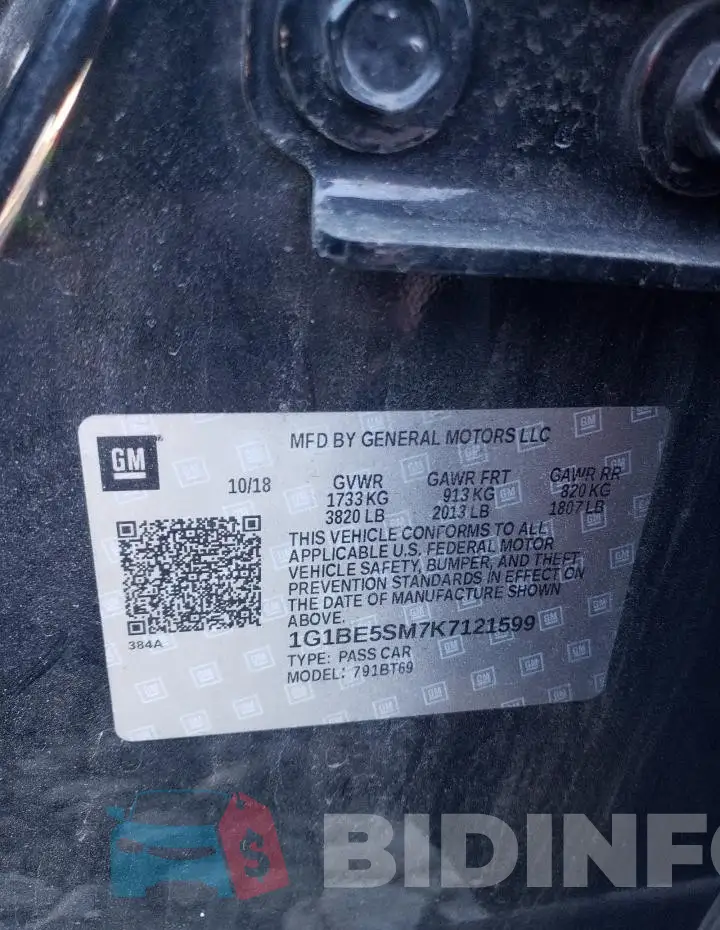1G1BE5SM7K7121599 Photo# 12