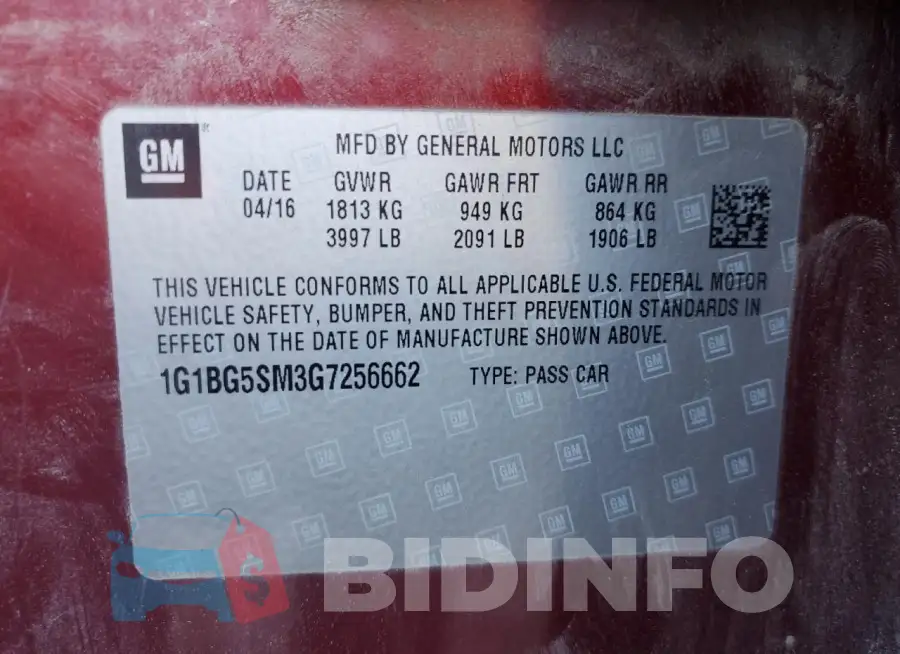 1G1BG5SM3G7256662 Photo# 12