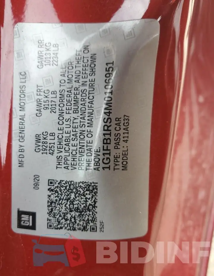 1G1FB1RS4M0106951 Photo# 13