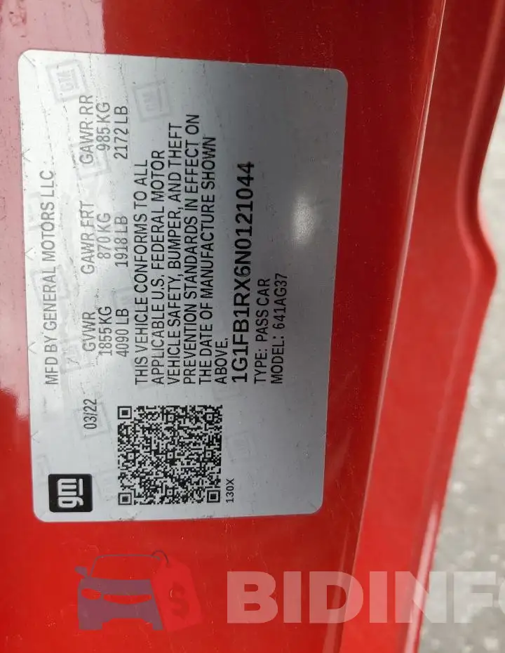 1G1FB1RX6N0121044 Photo# 12