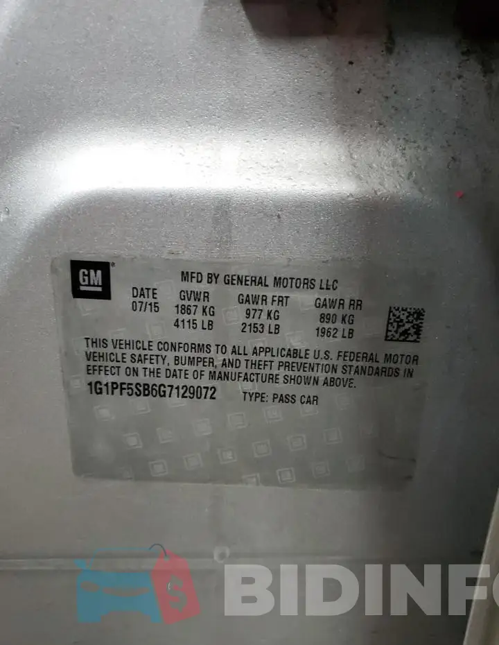 1G1PF5SB6G7129072 Photo# 12