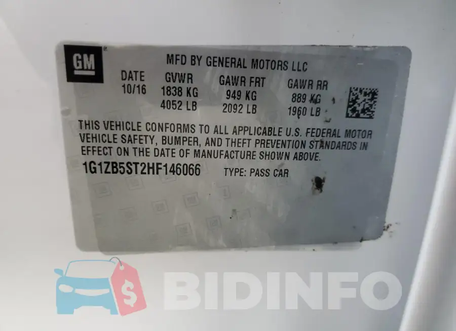 1G1ZB5ST2HF146066 Photo# 13