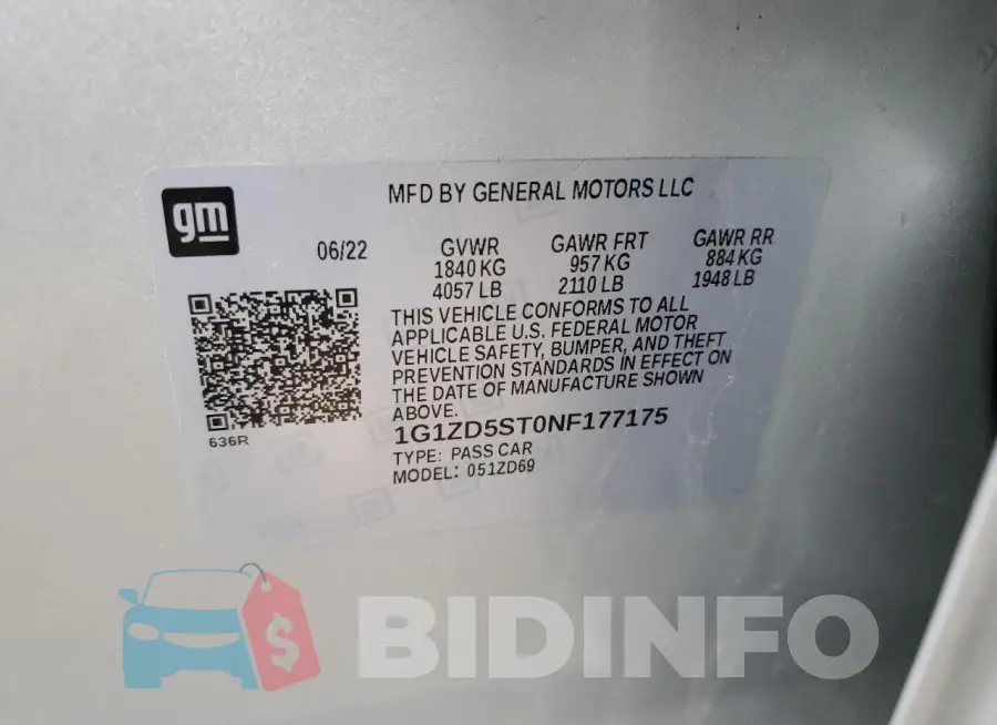 1G1ZD5ST0NF177175 Photo# 12