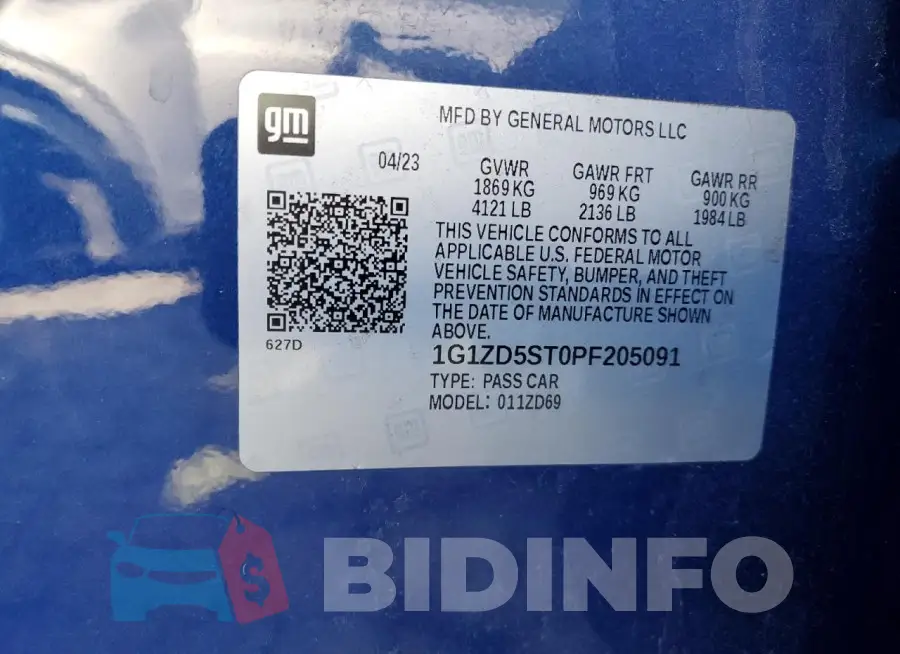 1G1ZD5ST0PF205091 Photo# 12