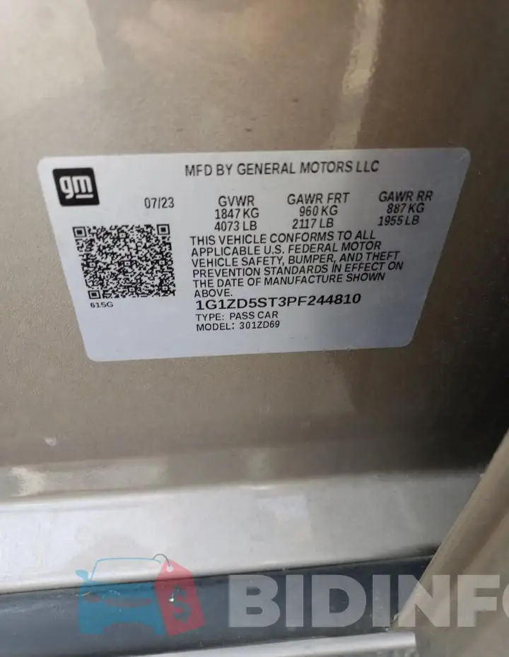 1G1ZD5ST3PF244810 Photo# 12