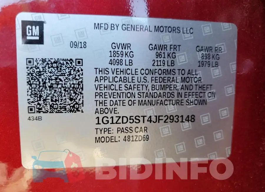 1G1ZD5ST4JF293148 Photo# 12