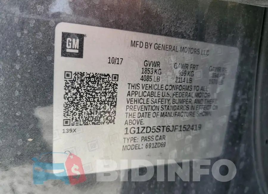1G1ZD5ST6JF152419 Photo# 12