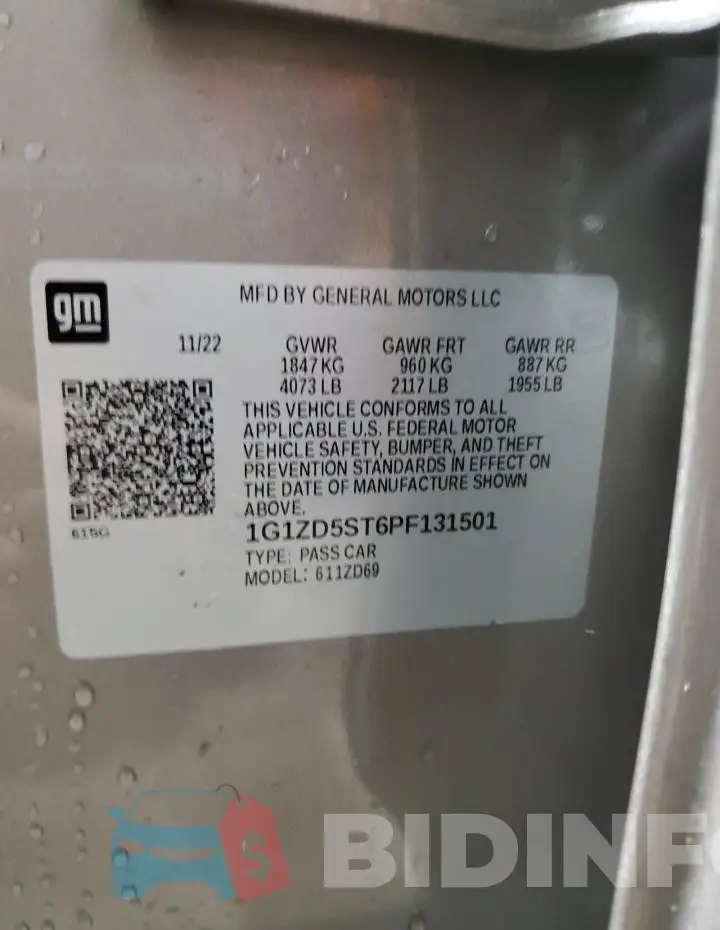 1G1ZD5ST6PF131501 Photo# 12
