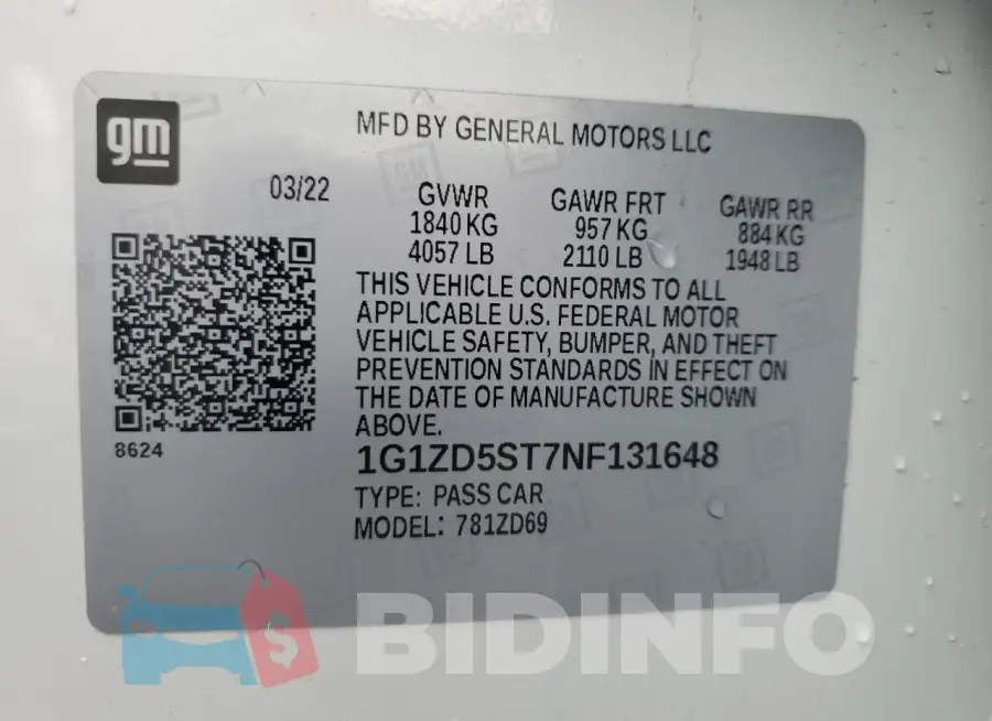 1G1ZD5ST7NF131648 Photo# 12