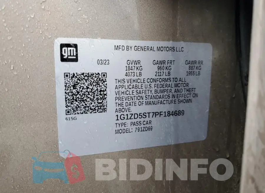 1G1ZD5ST7PF184689 Photo# 12