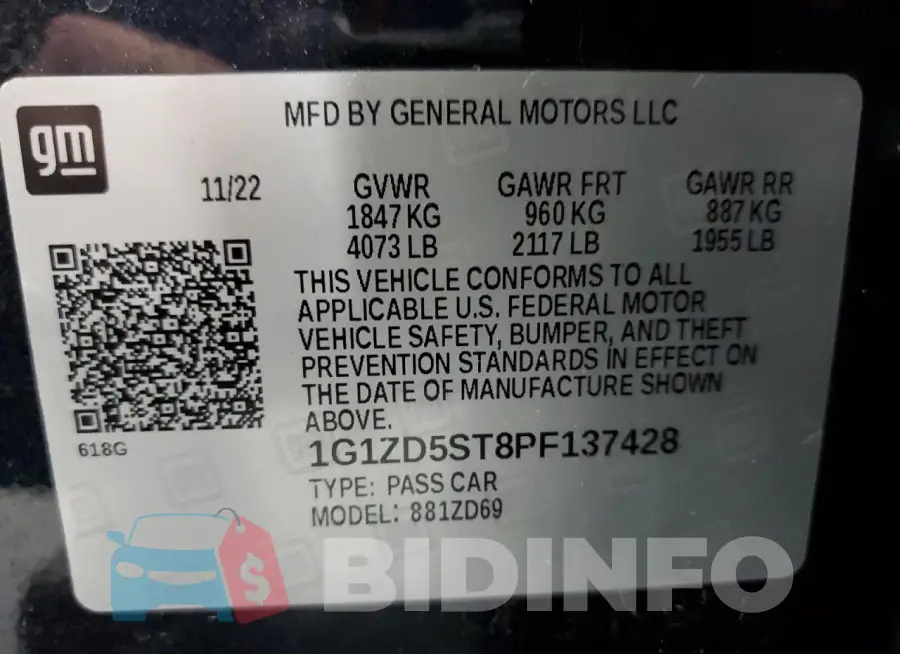 1G1ZD5ST8PF137428 Photo# 13