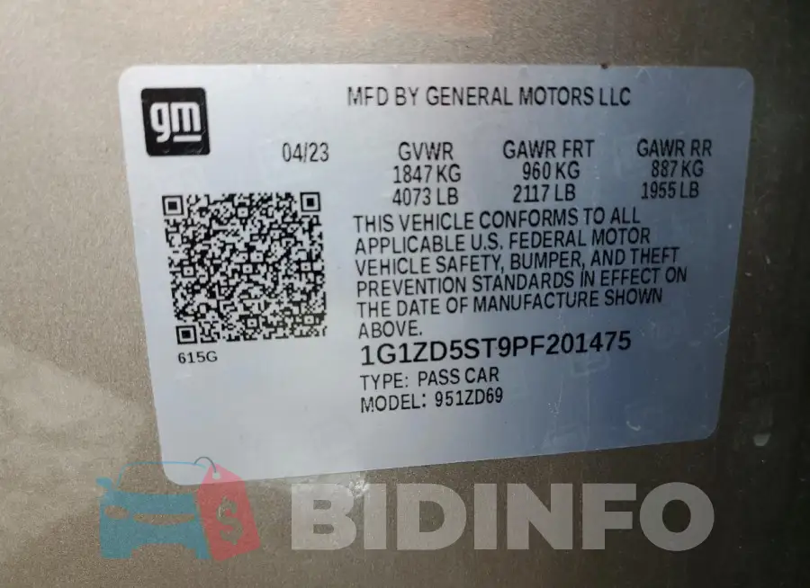 1G1ZD5ST9PF201475 Photo# 12