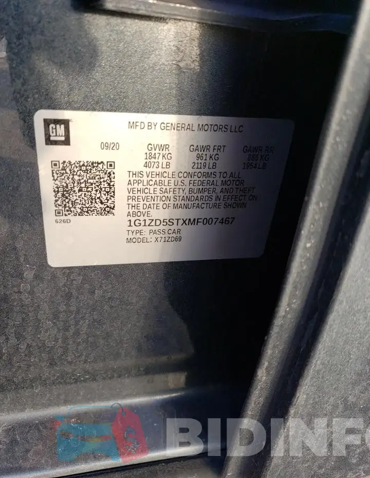 1G1ZD5STXMF007467 Photo# 12