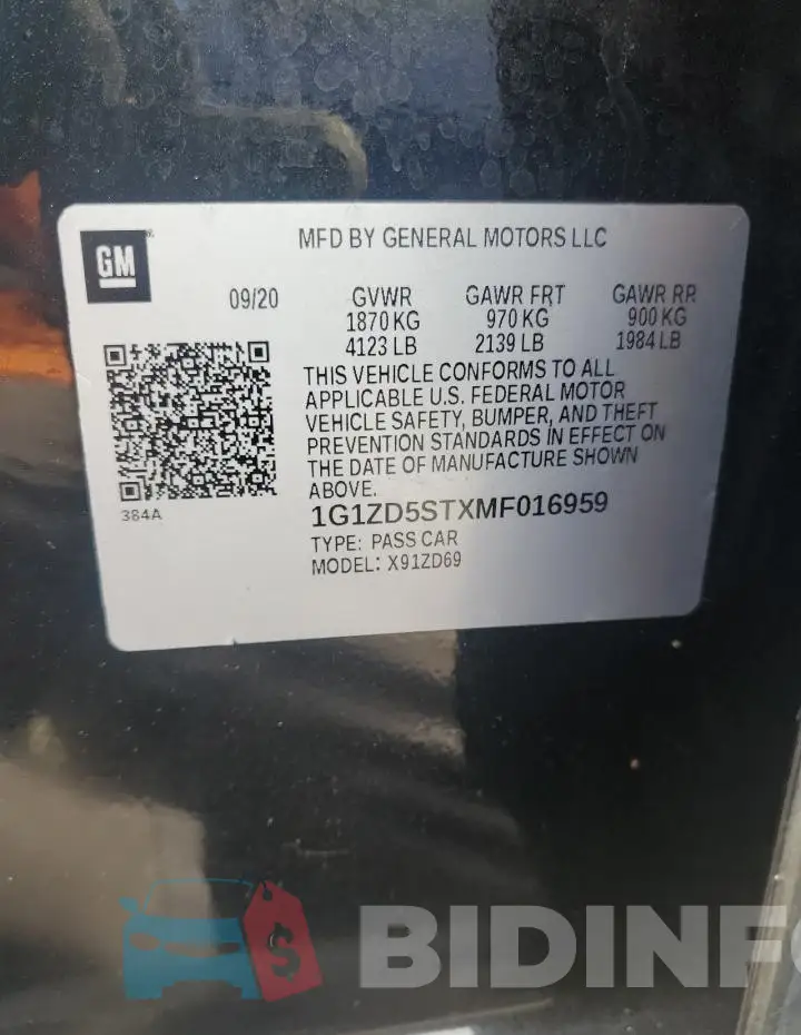 1G1ZD5STXMF016959 Photo# 13
