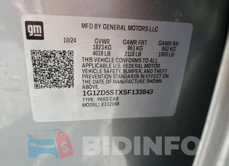 1G1ZD5STXSF133843 Photo# 12