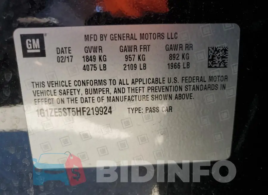 1G1ZE5ST5HF219924 Photo# 12