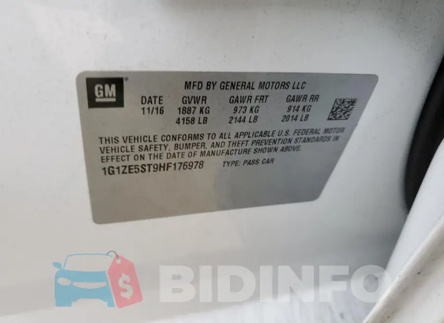 1G1ZE5ST9HF176978 Photo# 13