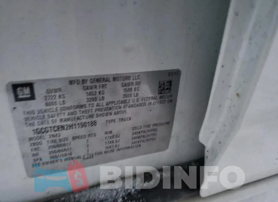 1GCGTCEN2H1190188 Photo# 12