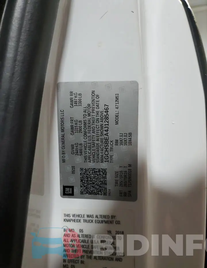 1GCHSBEA4J1285467 Photo# 12