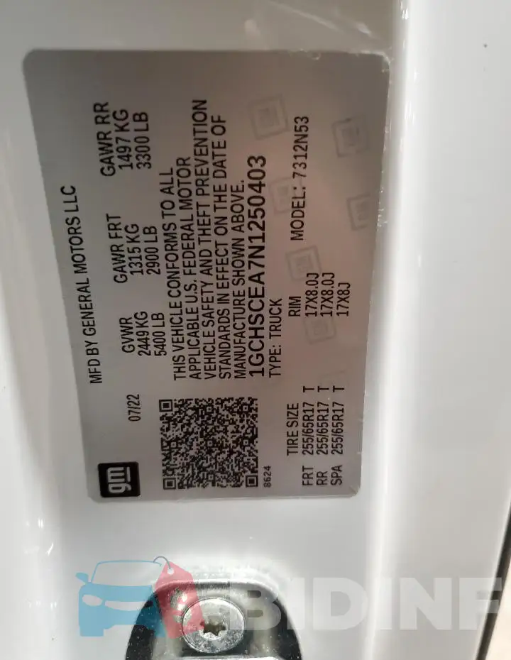 1GCHSCEA7N1250403 Photo# 13
