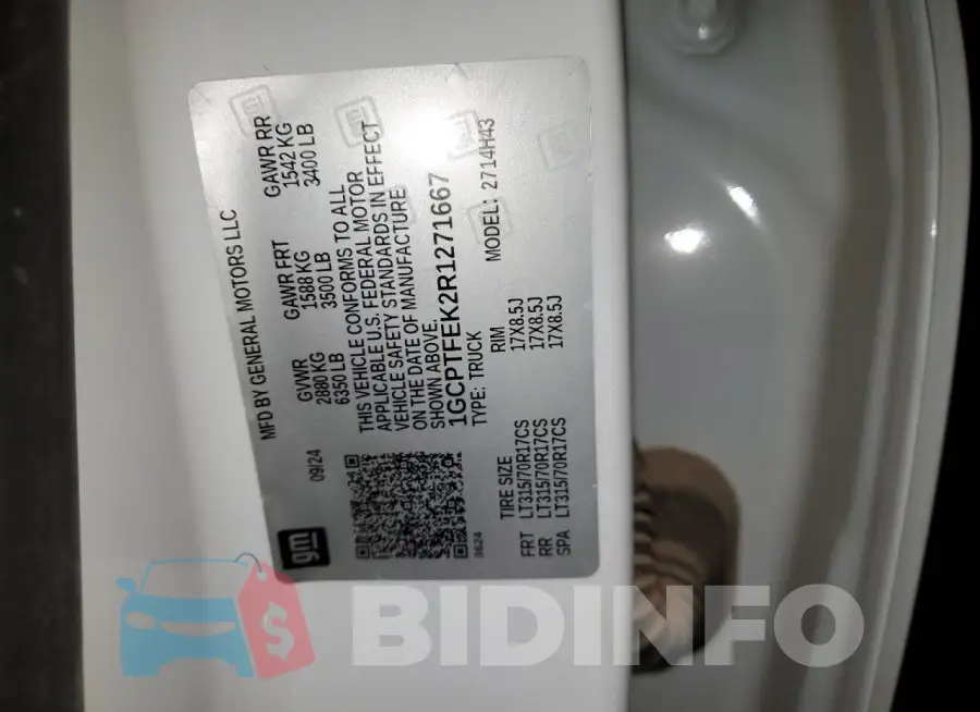 1GCPTFEK2R1271667 Photo# 12