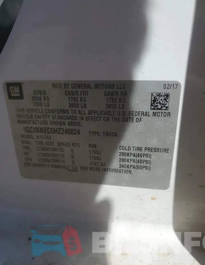 1GCVKNEC6HZ240824 Photo# 12