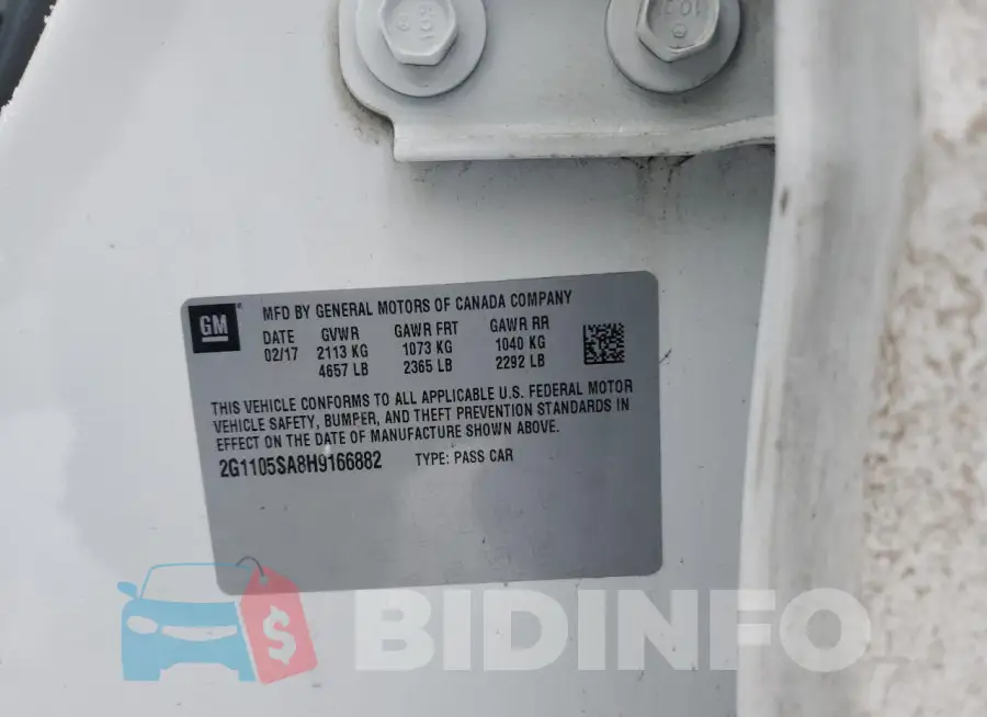 2G1105SA8H9166882 Photo# 12