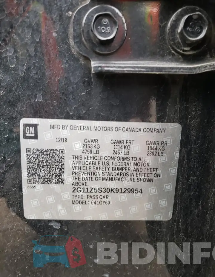 2G11Z5S30K9129954 Photo# 12
