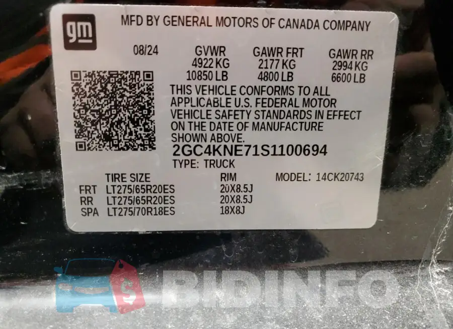 2GC4KNE71S1100694 Photo# 12